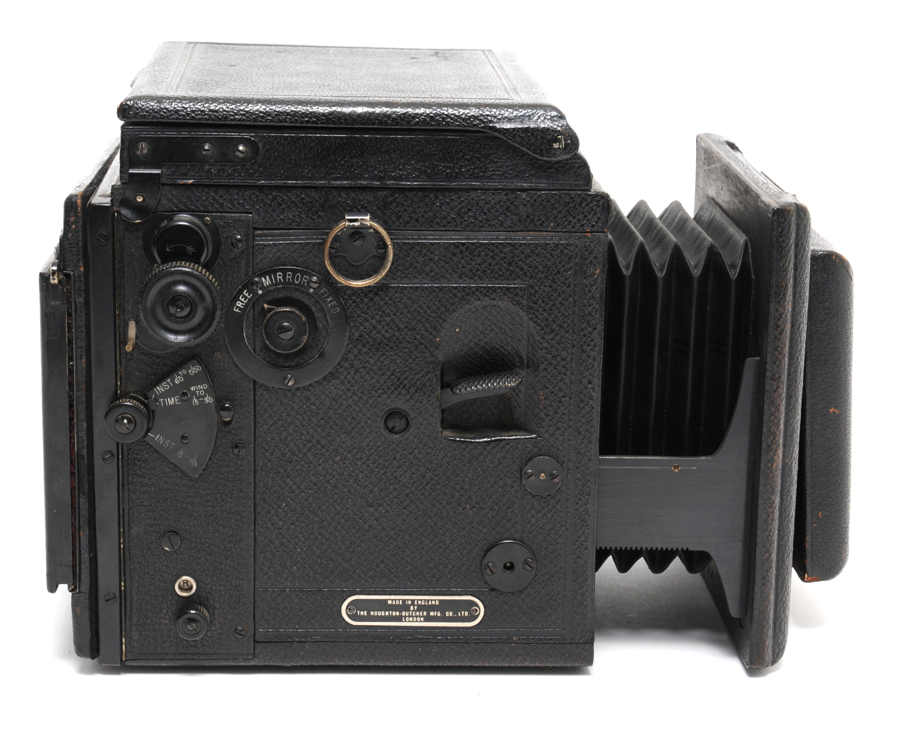 Popular Pressman folding camera Houghton-Butcher w. Zeiss Jena Triotar 4.5/15cm