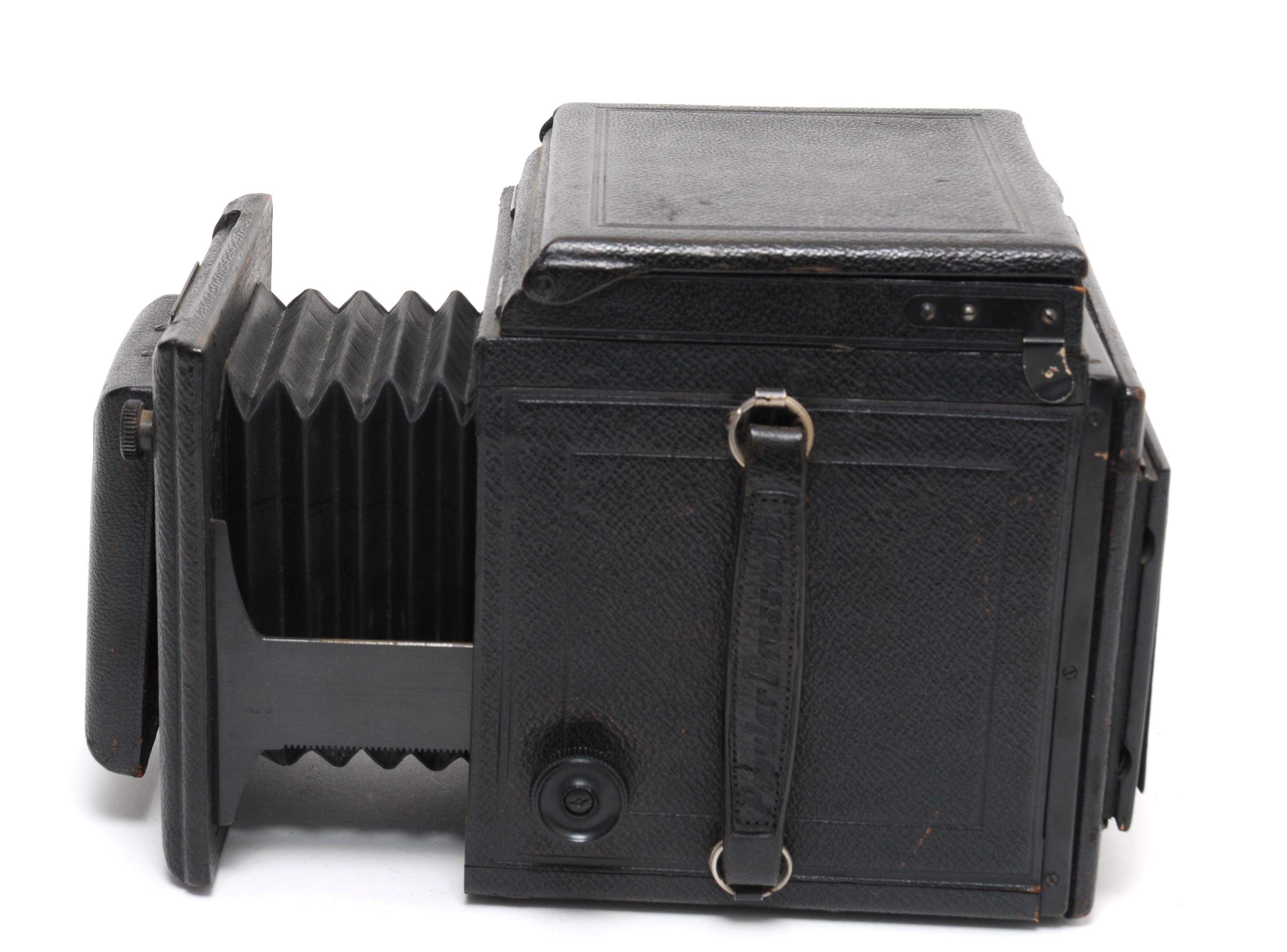 Popular Pressman folding camera Houghton-Butcher w. Zeiss Jena Triotar 4.5/15cm