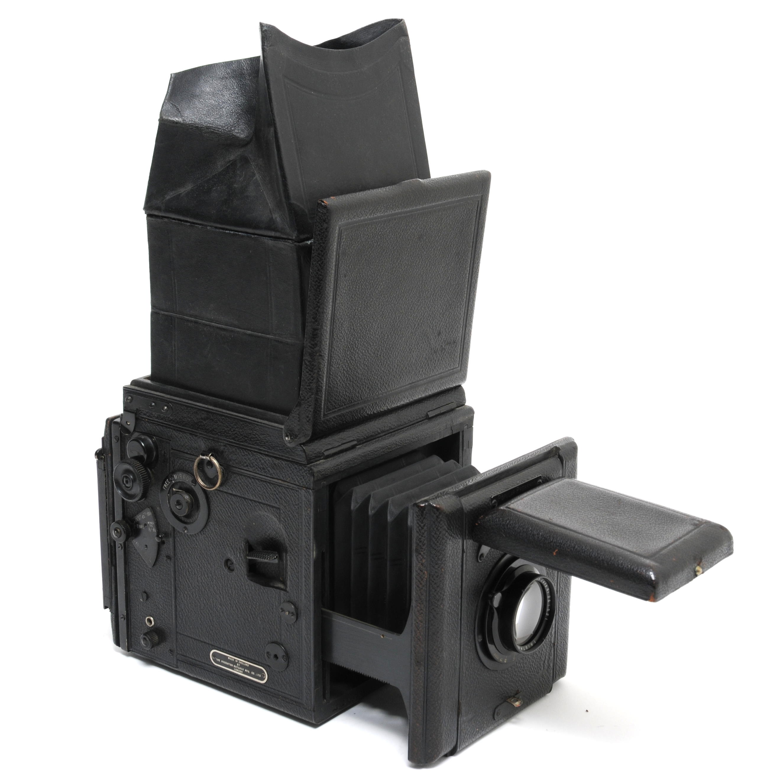 Popular Pressman folding camera Houghton-Butcher w. Zeiss Jena Triotar 4.5/15cm